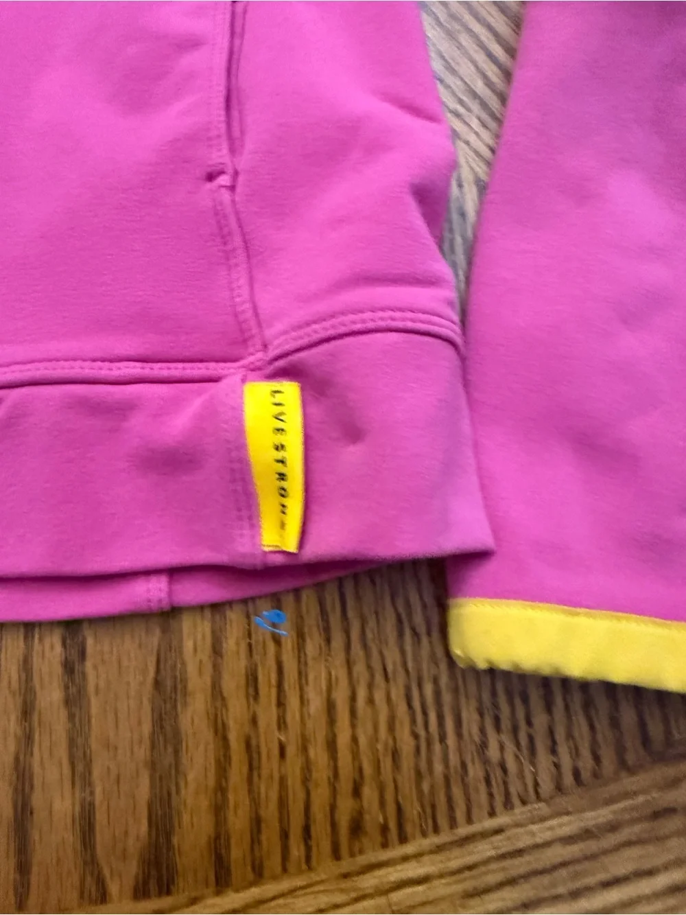 Nike Kids' Pink Hooded Zip Jacket with Black Panel and Yellow Accents